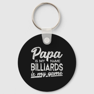 Funny Billiards Papa Gift  Key Ring