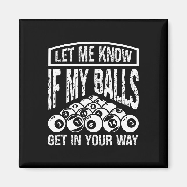 Funny Billiards Player Snooker Billiard Pool Playe Magnet (Front)