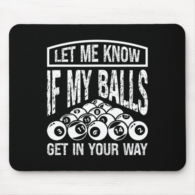 Funny Billiards Player Snooker Billiard Pool Playe Mouse Pad (Front)