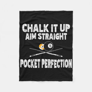 Funny Billiards Pool Aim Straight Pocket Perfectio Fleece Blanket