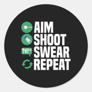 Funny Billiards Pool  Classic Round Sticker