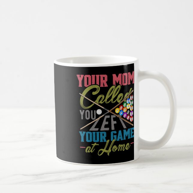 Funny Billiards Pool Cue Shirt Funny Pool Billiard Coffee Mug (Right)