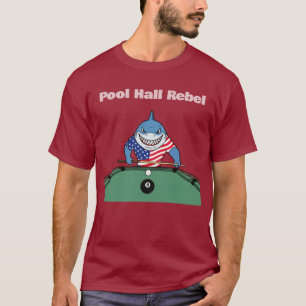 Funny Billiards Pool Hall Rebel T-Shirt