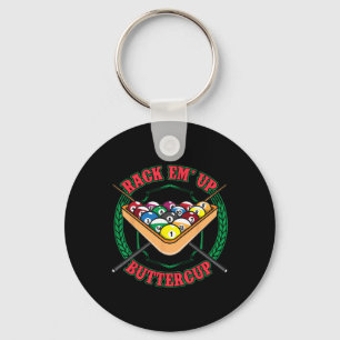 Funny Billiards Pool Hall Snooker Rack Em Up Butte Key Ring