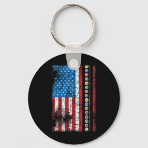 Funny Billiards Pool Hall Snooker Vintage American Key Ring