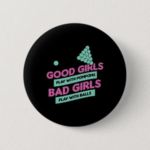 Funny Billiards Pool Player Gift For Women And Gir 6 Cm Round Badge