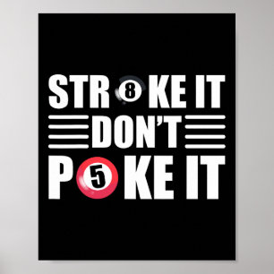 Funny Billiards Pool Player  Poster