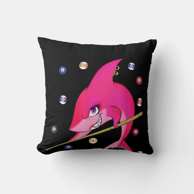 Funny Billiards Pool Shark Female Cushion (Front)