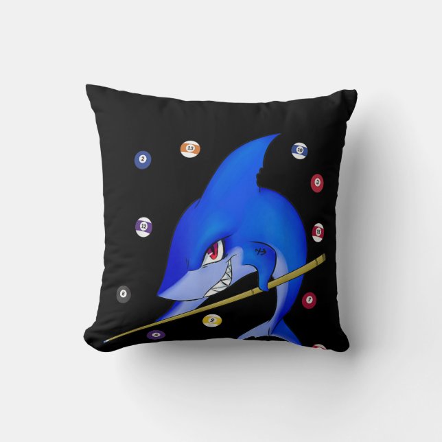 Funny Billiards Pool Shark Male Cushion (Front)