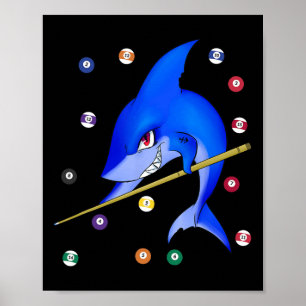 Funny Billiards Pool Shark Male  Poster