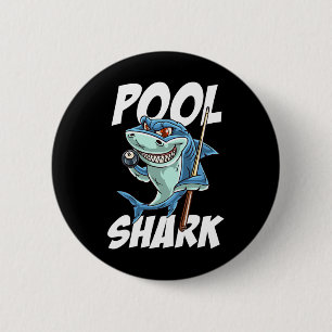 Funny Billiards Pool Shark Snooker Hall Joke Billi 6 Cm Round Badge