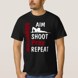 Funny Billiards Pool Shooting Aiming T-Shirt