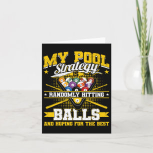 Funny Billiards Pool Strategy Randomly Hitting Men Card