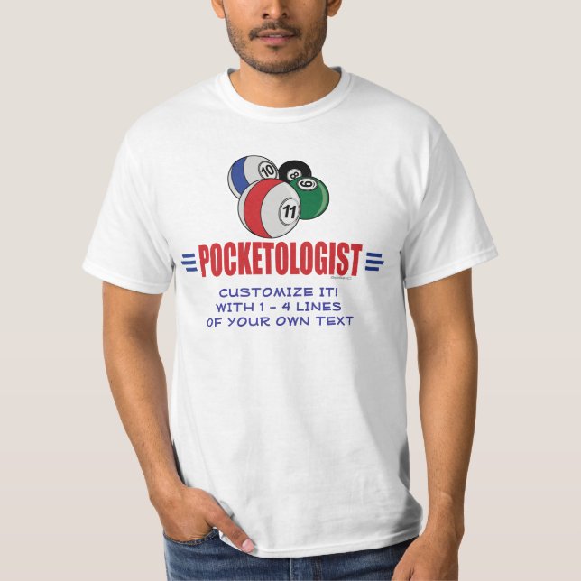 Funny Billiards, Pool T-Shirt (Front)