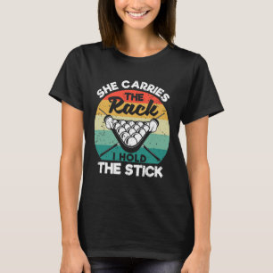 Funny Billiards Queue She Carries The Rack I Hold T-Shirt