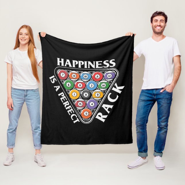Funny Billiards rack word art  Fleece Blanket (In Situ)