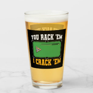 funny Billiards room word art Glass