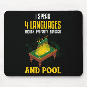 Funny Billiards Shirt Joke Sarcastic Billard Pool Mouse Pad