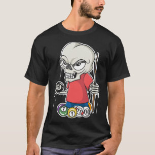 Funny Billiards Skull I Snooker Pool Player Gifts  T-Shirt