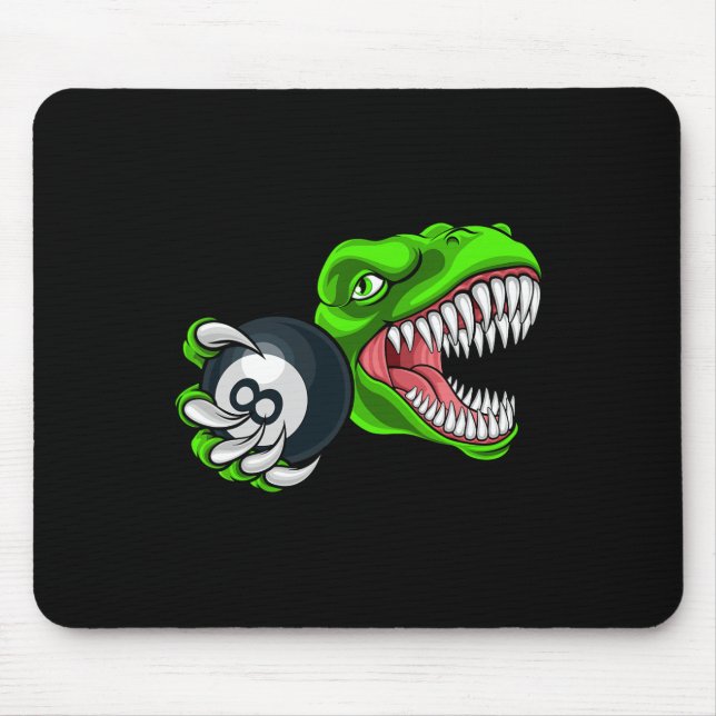 Funny Billiards T-rex Art Billiards Playing Pool P Mouse Pad (Front)