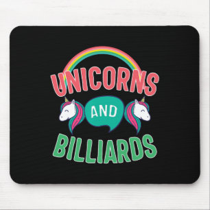 Funny Billiards T Shirt Unicorns And Pool R Gift T Mouse Pad