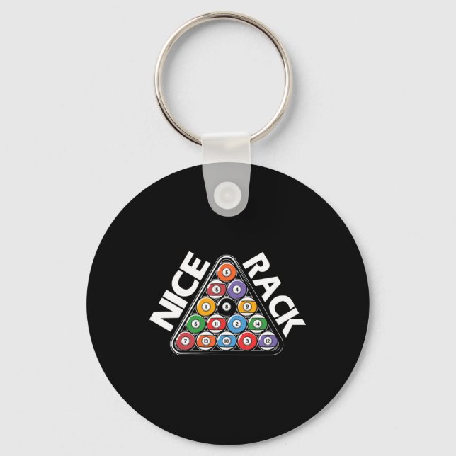Funny Billiards Triangle  Key Ring (Front)