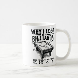 Funny Billiards Why I Lose At Snooker Billiard Poo Coffee Mug