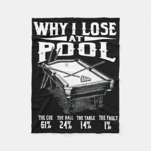 Funny Billiards Why I Lose At Snooker Billiard Poo Fleece Blanket