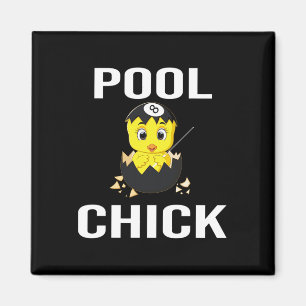 Funny Billiards Women Cute Gift For Girl Pool Play Magnet