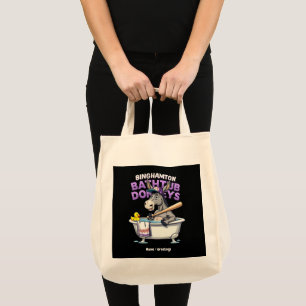 Funny Binghamton Baseball Bathtub Donkey Vintage Tote Bag