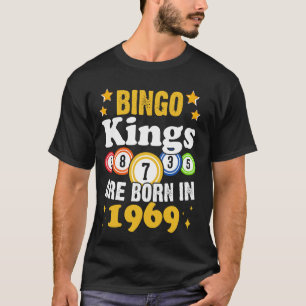 Funny Bingo 55th Birthday Bingo Kings Are Born in T-Shirt