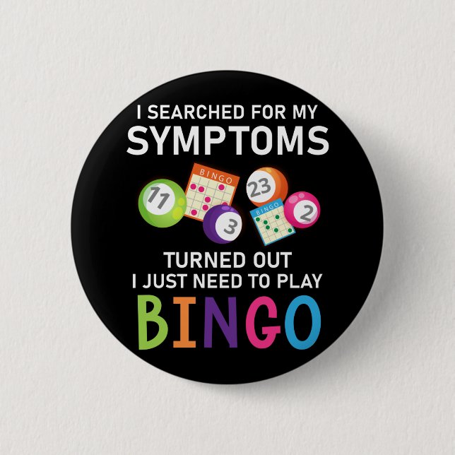 Funny Bingo Ball Bingo Gamer 6 Cm Round Badge (Front)