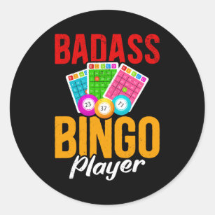 Funny Bingo Balls Sarcastic Bingo Player Classic Round Sticker