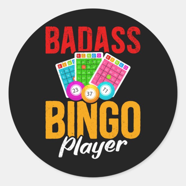 Funny Bingo Balls Sarcastic Bingo Player Classic Round Sticker (Front)