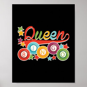 Funny Bingo Girl Bingo Balls Queen Poster