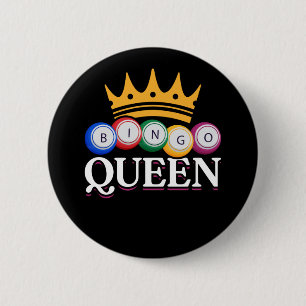 Funny Bingo Girl Bingo Balls Queen Women 6 Cm Round Badge