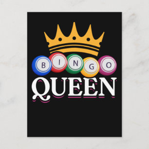 Funny Bingo Girl Bingo Balls Queen Women Postcard