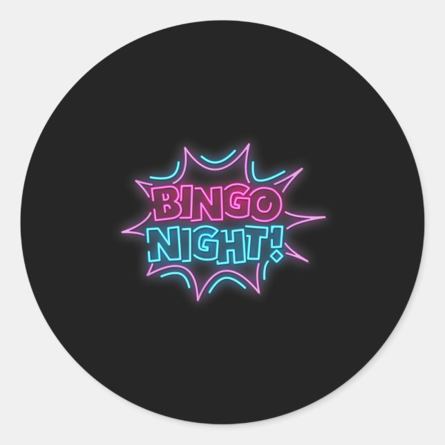 Funny Bingo King - Bingo Night  Classic Round Sticker (Front)