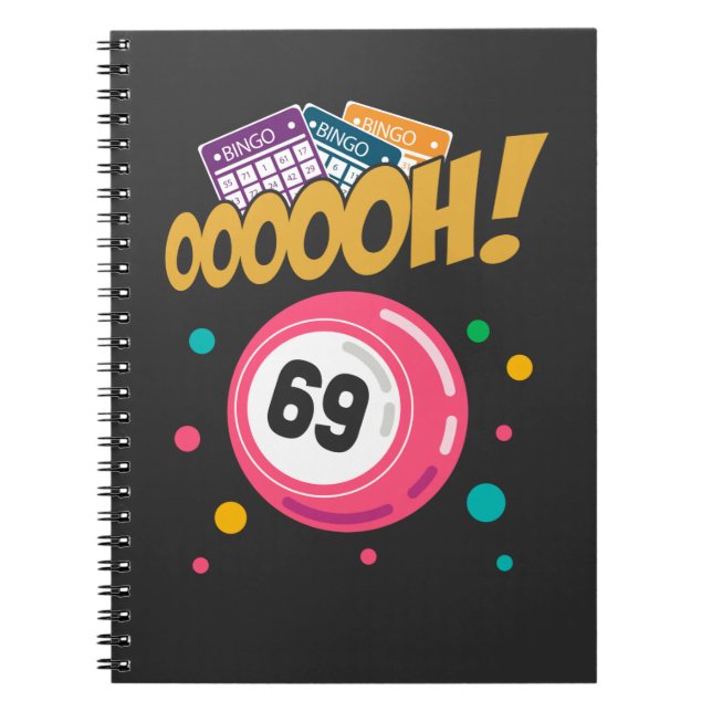 Funny Bingo Player 69 Joke Notebook (Front)