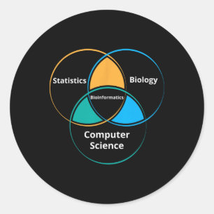 Funny Bioinformatics Biology Science Teacher Gift Classic Round Sticker