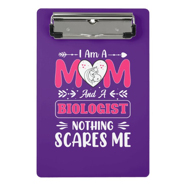Funny Biologist Mum, Biologist Mum Funny Mini Clipboard (Front)