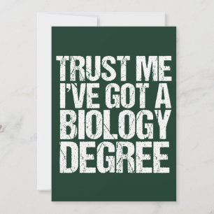 Funny Biology Major Graduation Biologist Graduate Card