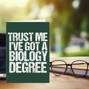 Funny Biology Major Graduation Green Biologist Card
