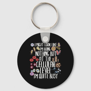 Funny Biology Microbiology Teacher Cellular Botany Key Ring