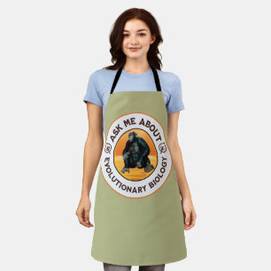 Funny Biology Teacher Evolution Humour Gift Apron