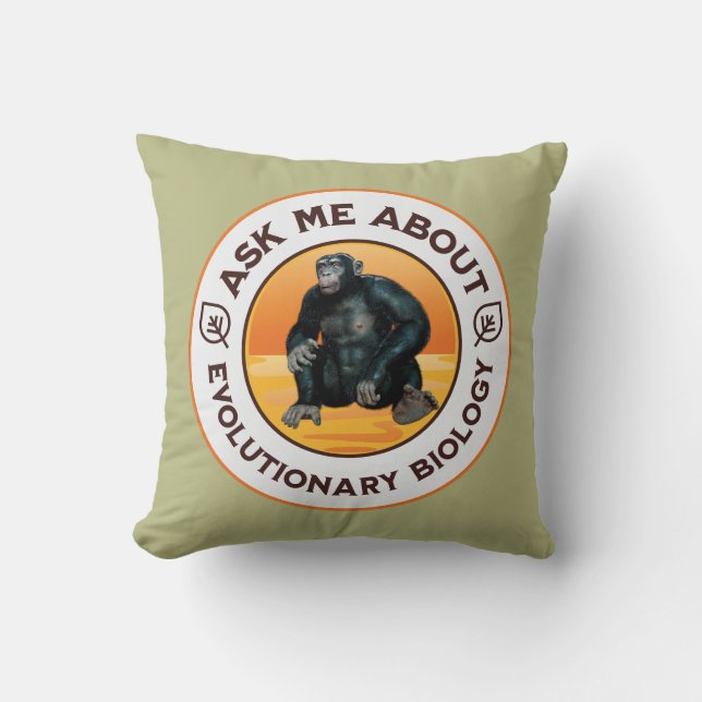 Funny Biology Teacher Evolution Humour Gift Cushion (Front)