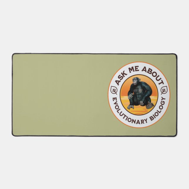Funny Biology Teacher Evolution Humour Gift Desk Mat (Front)