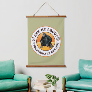 Funny Biology Teacher Evolution Humour Gift Hanging Tapestry
