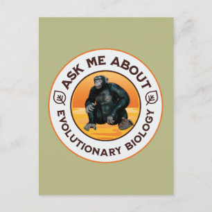 Funny Biology Teacher Evolution Humour Gift Holiday Postcard