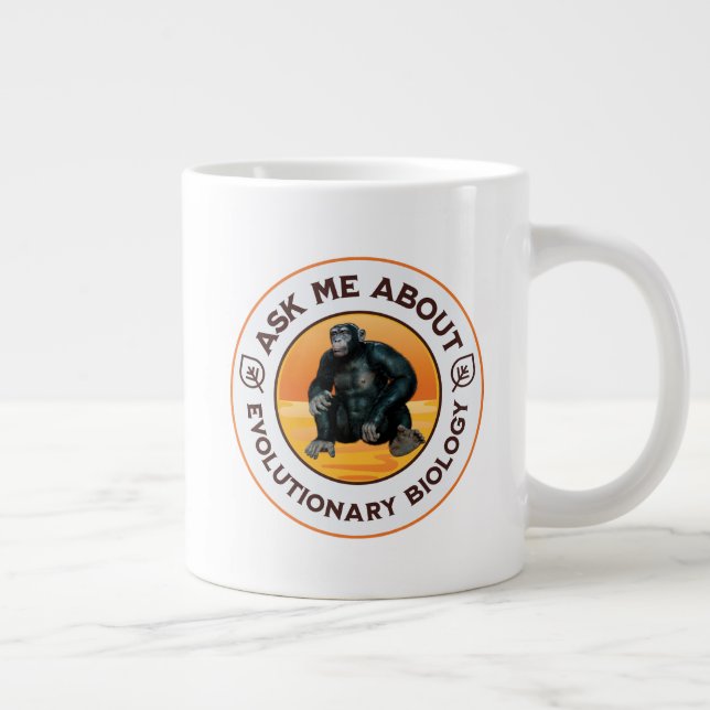 Funny Biology Teacher Evolution Humour Gift Large Coffee Mug (Right)